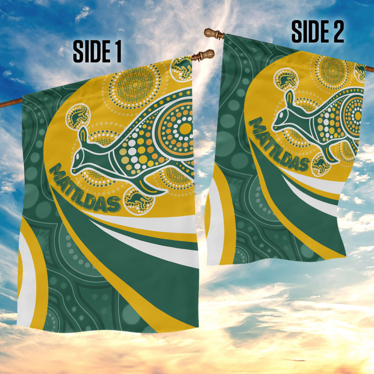 Australia Matildas Indigenous Garden Flag Go Tilly Special - Vibe Hoodie Shop