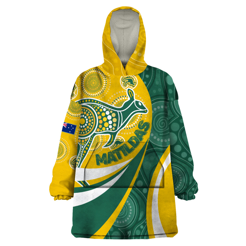 Custom Australia Matildas Indigenous Wearable Blanket Hoodie Go Tilly Special - Vibe Hoodie Shop