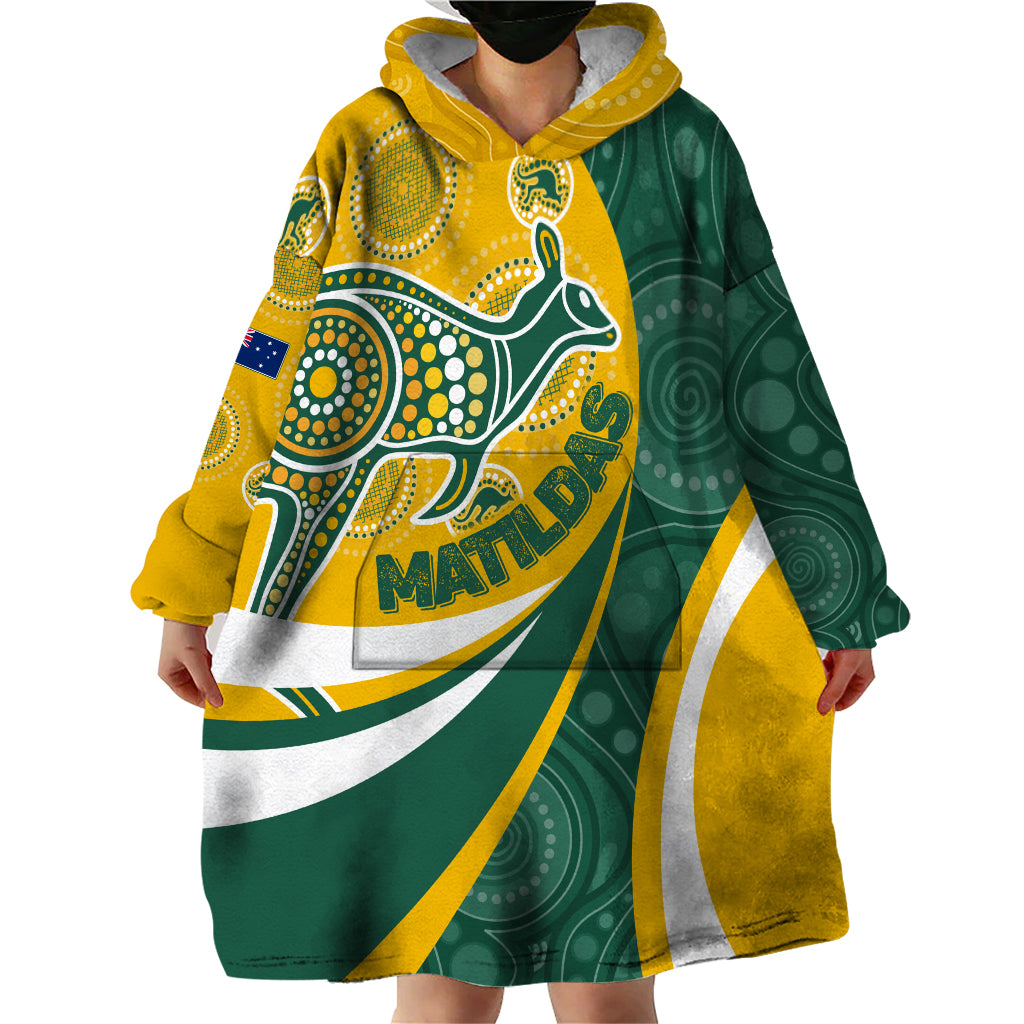 Custom Australia Matildas Indigenous Wearable Blanket Hoodie Go Tilly Special - Vibe Hoodie Shop