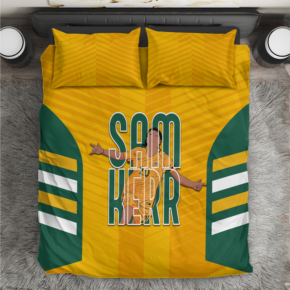 Australia Matildas Bedding Set Sam Kerr Legend - Vibe Hoodie Shop