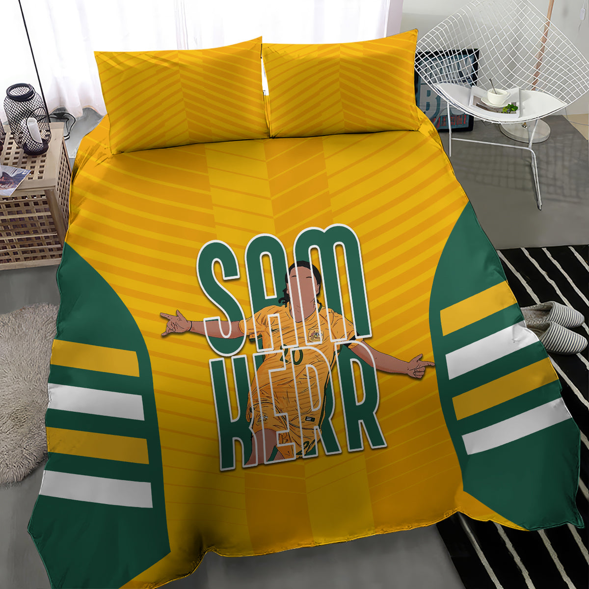 Australia Matildas Bedding Set Sam Kerr Legend - Vibe Hoodie Shop