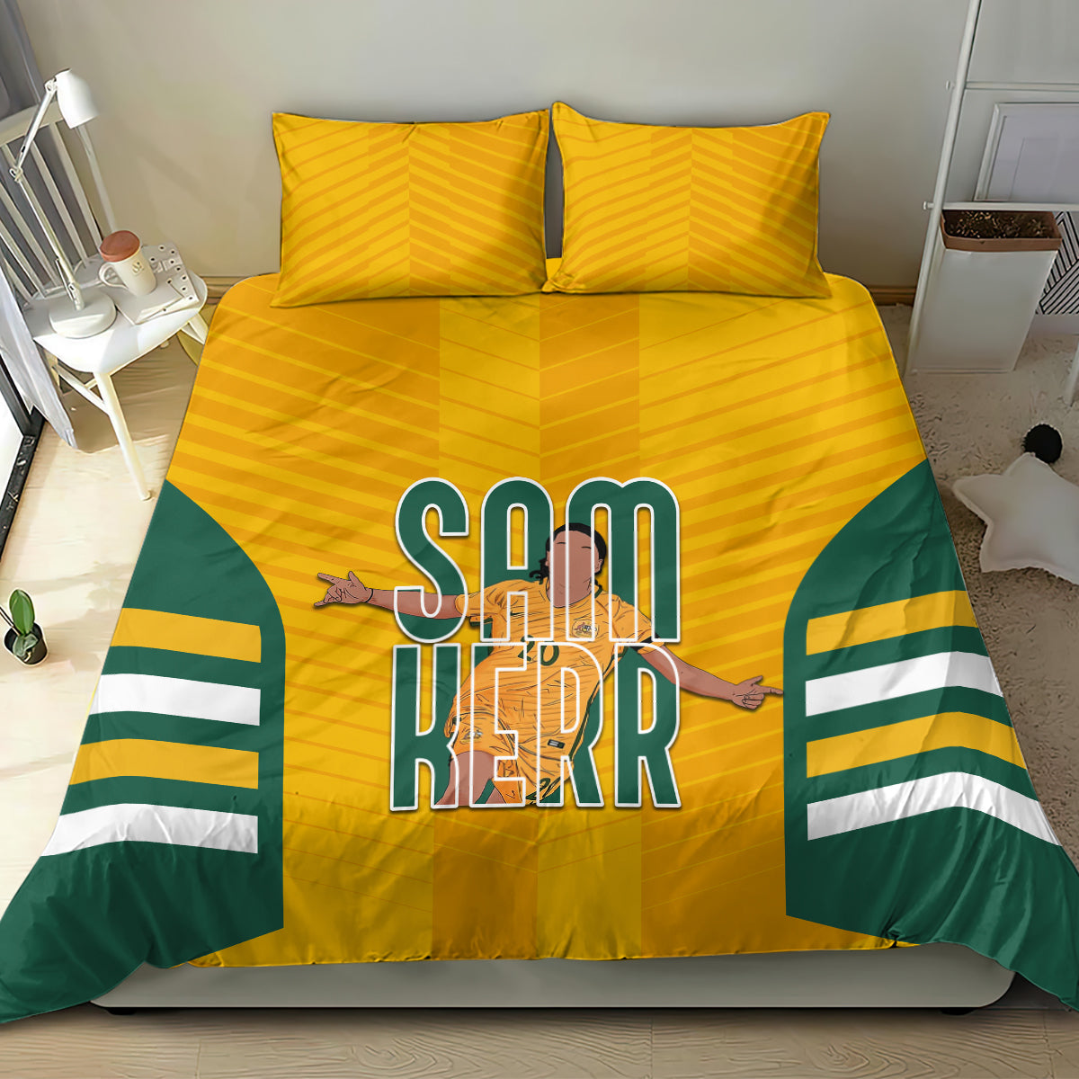 Australia Matildas Bedding Set Sam Kerr Legend - Vibe Hoodie Shop