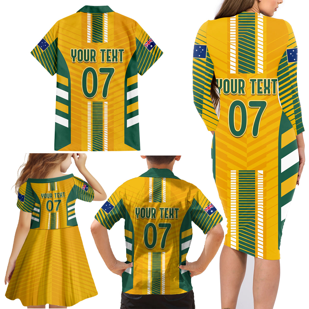 custom-australia-matildas-family-matching-long-sleeve-bodycon-dress-and-hawaiian-shirt-sam-kerr-legend