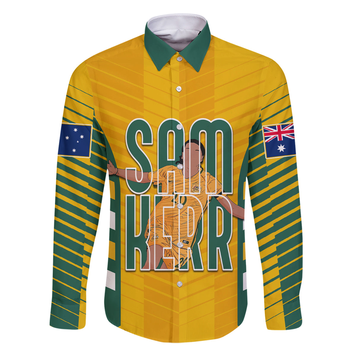 custom-australia-matildas-family-matching-long-sleeve-bodycon-dress-and-hawaiian-shirt-sam-kerr-legend