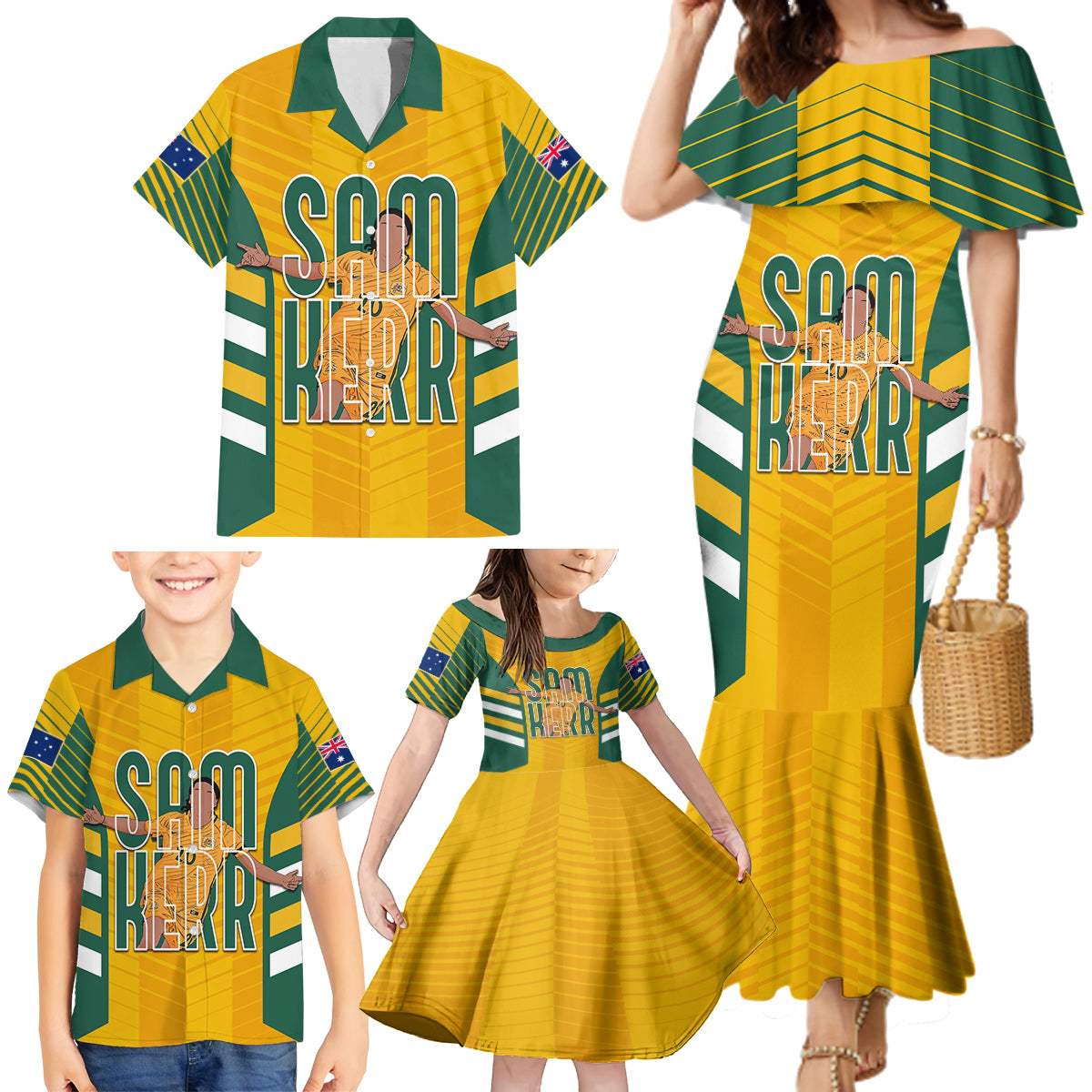 custom-australia-matildas-family-matching-mermaid-dress-and-hawaiian-shirt-sam-kerr-legend