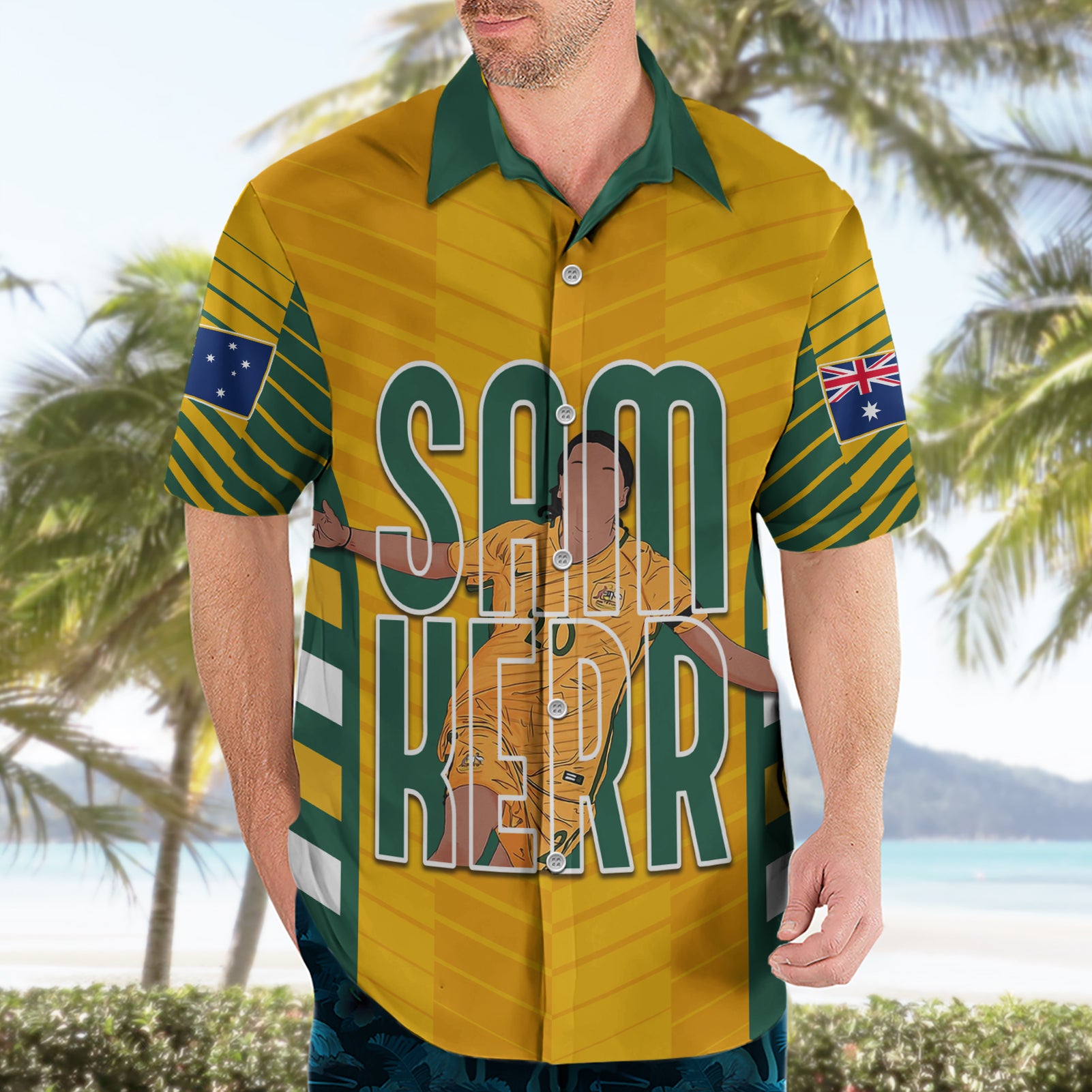 Custom Australia Matildas Hawaiian Shirt Sam Kerr Legend - Vibe Hoodie Shop