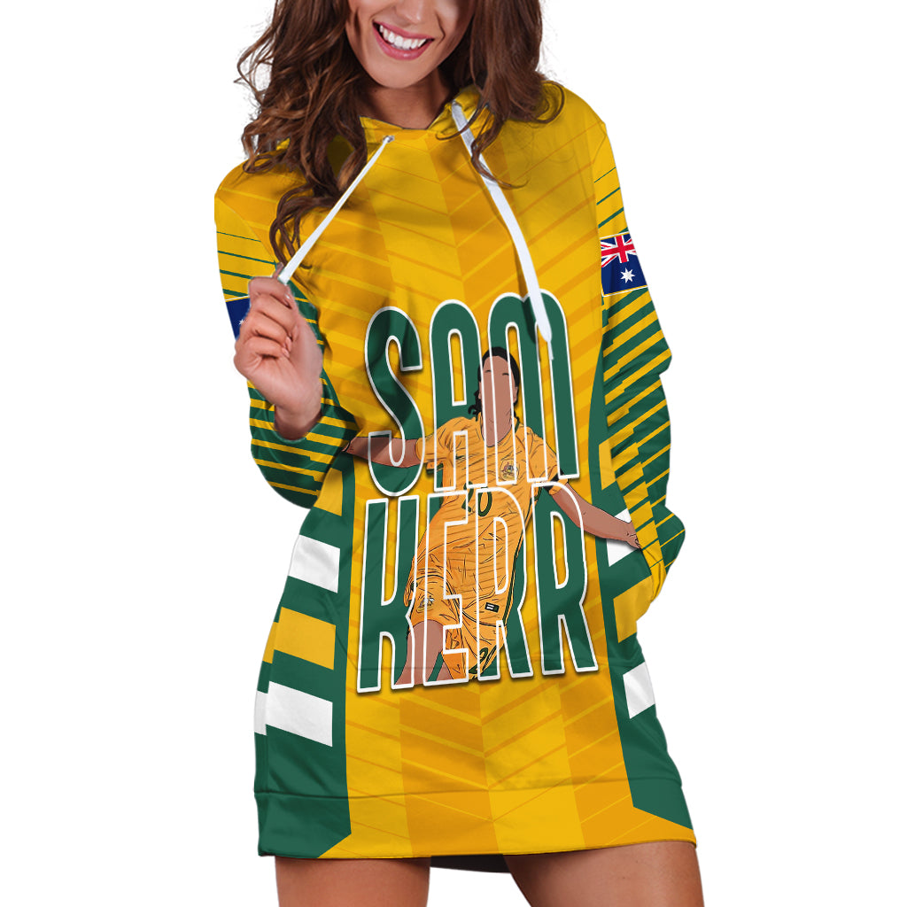 Custom Australia Matildas Hoodie Dress Sam Kerr Legend - Vibe Hoodie Shop