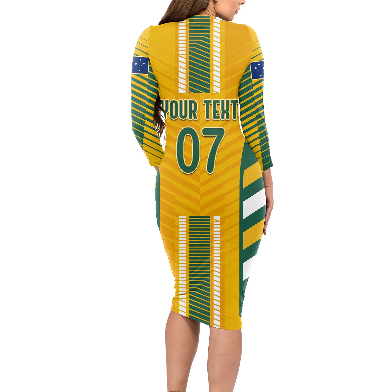 custom-australia-matildas-long-sleeve-bodycon-dress-sam-kerr-legend