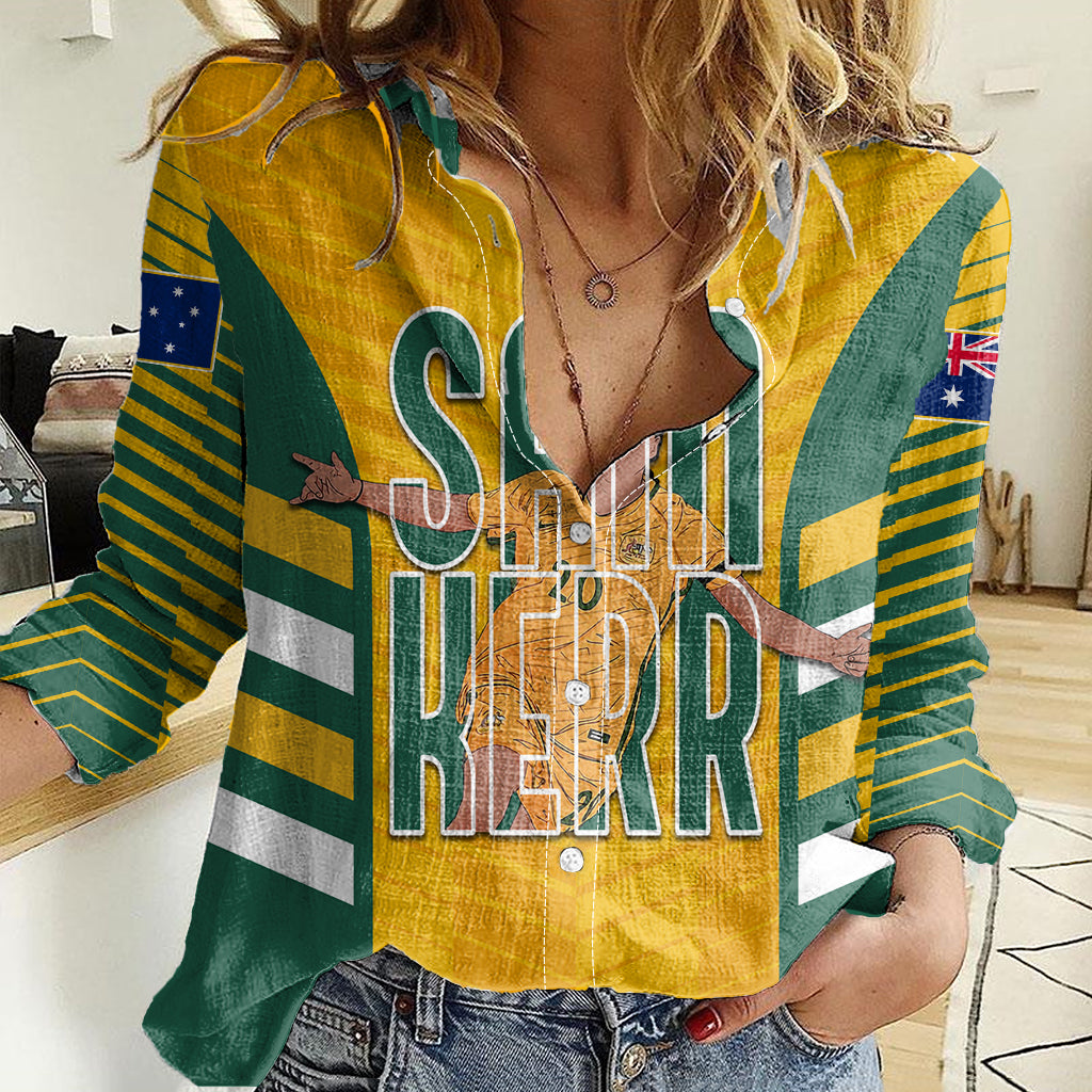 Custom Australia Matildas Women Casual Shirt Sam Kerr Legend - Vibe Hoodie Shop
