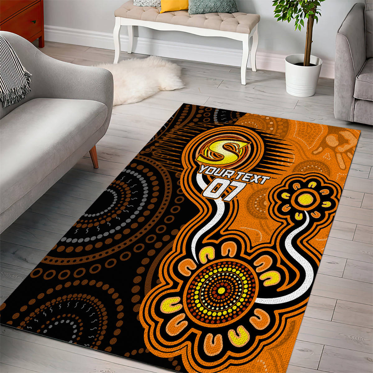 Custom Scorchers Cricket Indigenous Area Rug Champions Fire Up - Vibe Hoodie Shop