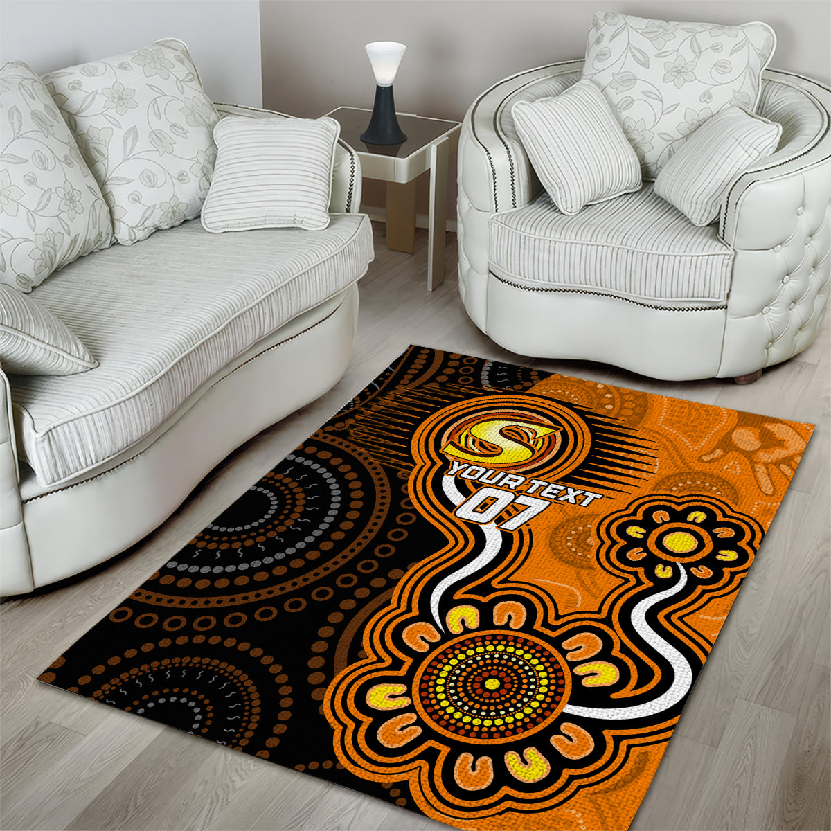 Custom Scorchers Cricket Indigenous Area Rug Champions Fire Up - Vibe Hoodie Shop