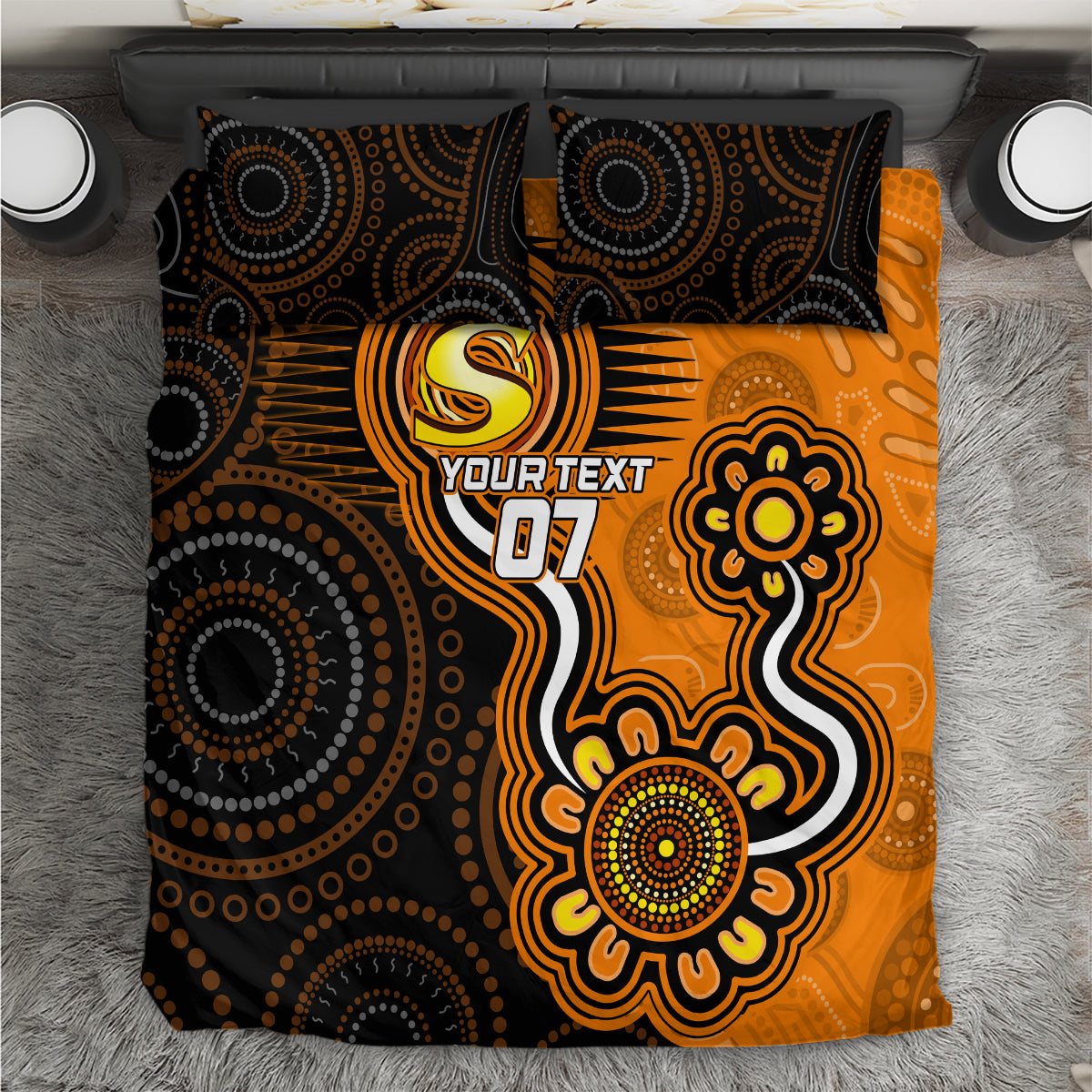 Custom Scorchers Cricket Indigenous Bedding Set Champions Fire Up - Vibe Hoodie Shop