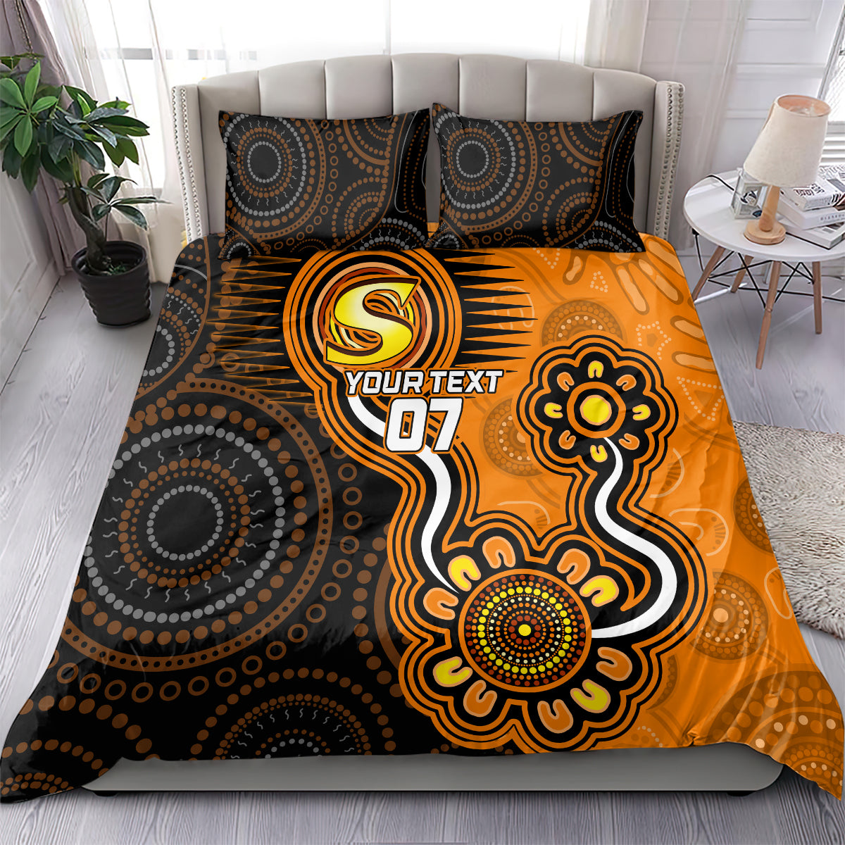 Custom Scorchers Cricket Indigenous Bedding Set Champions Fire Up - Vibe Hoodie Shop