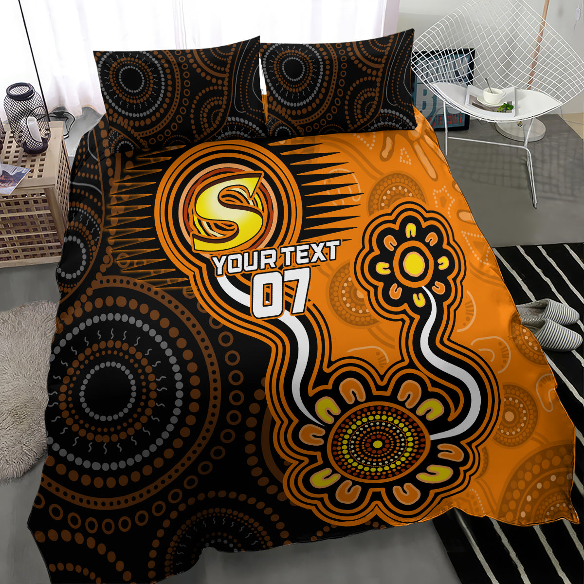 Custom Scorchers Cricket Indigenous Bedding Set Champions Fire Up - Vibe Hoodie Shop