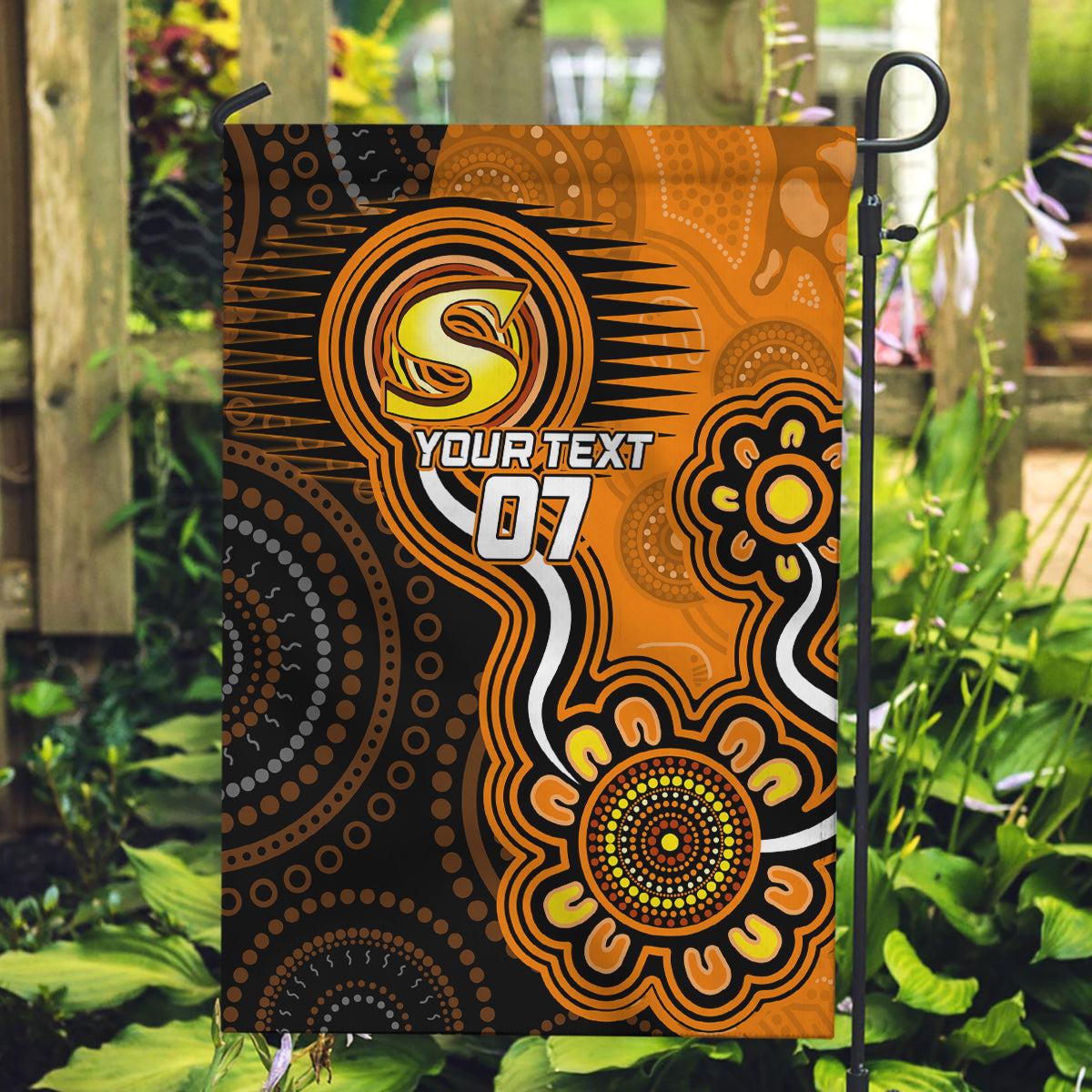 Custom Scorchers Cricket Indigenous Garden Flag Champions Fire Up - Vibe Hoodie Shop