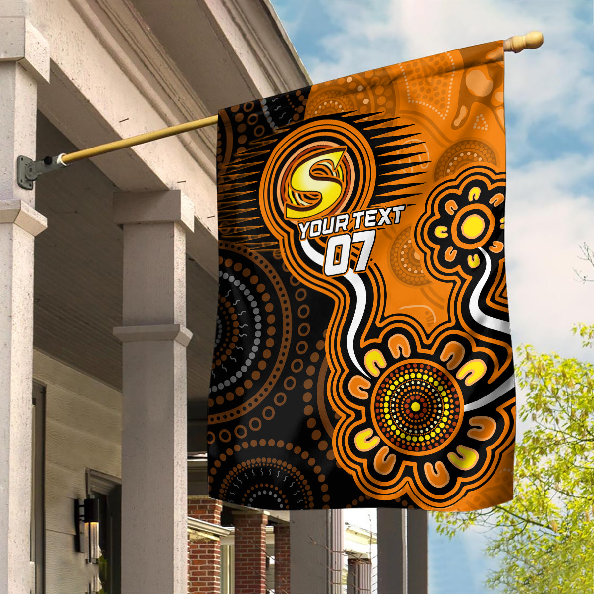 Custom Scorchers Cricket Indigenous Garden Flag Champions Fire Up - Vibe Hoodie Shop