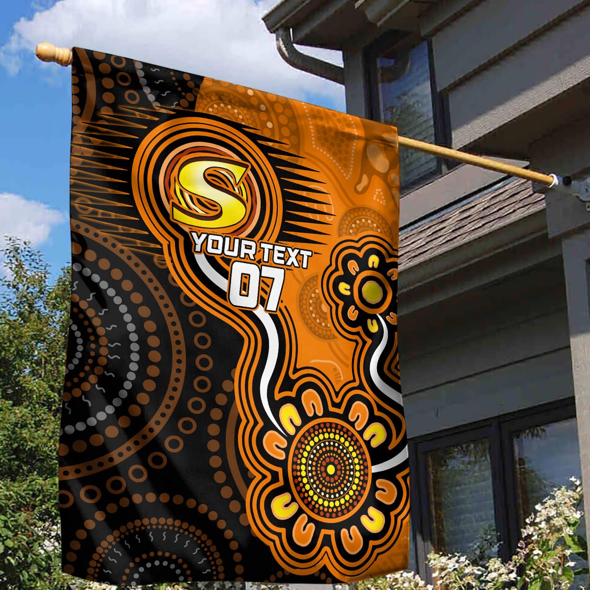 Custom Scorchers Cricket Indigenous Garden Flag Champions Fire Up - Vibe Hoodie Shop