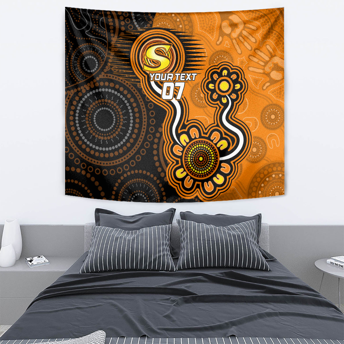 Custom Scorchers Cricket Indigenous Tapestry Champions Fire Up - Vibe Hoodie Shop