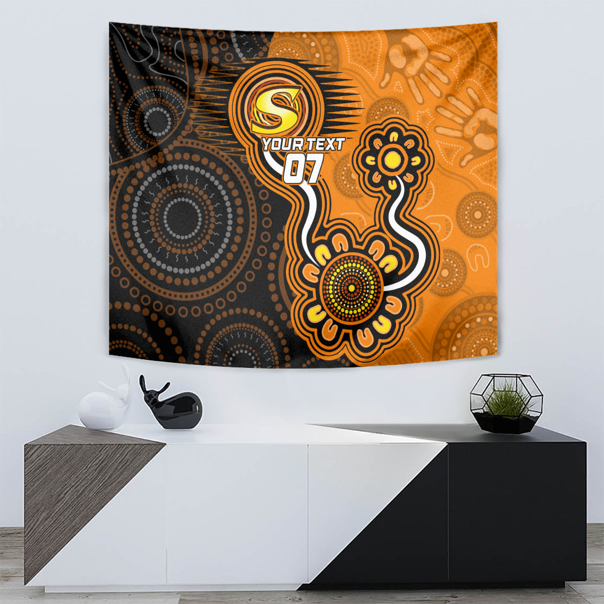 Custom Scorchers Cricket Indigenous Tapestry Champions Fire Up - Vibe Hoodie Shop