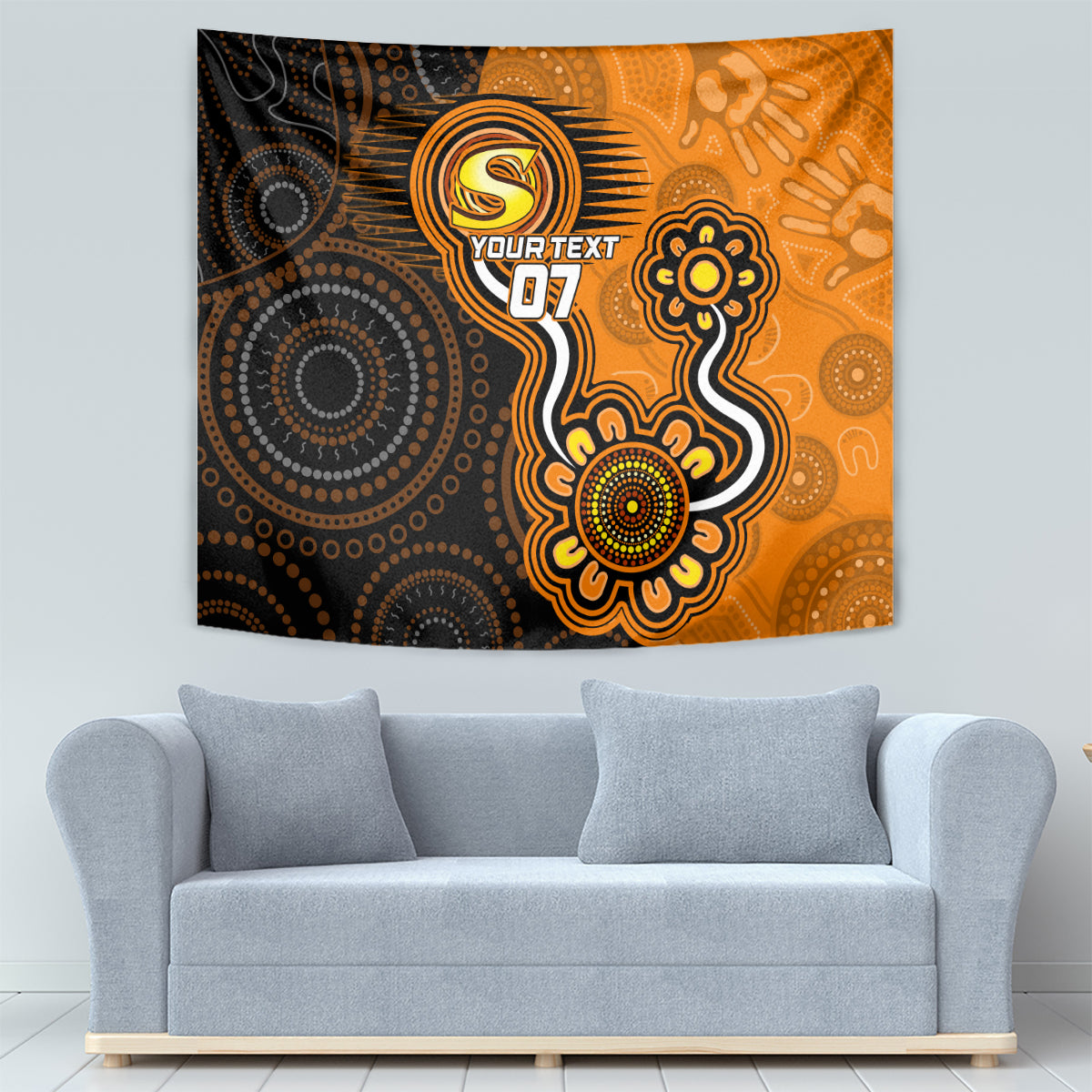 Custom Scorchers Cricket Indigenous Tapestry Champions Fire Up - Vibe Hoodie Shop