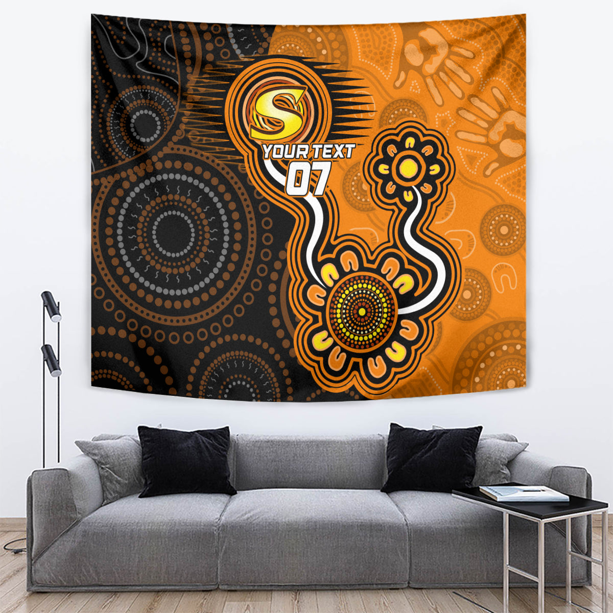 Custom Scorchers Cricket Indigenous Tapestry Champions Fire Up - Vibe Hoodie Shop