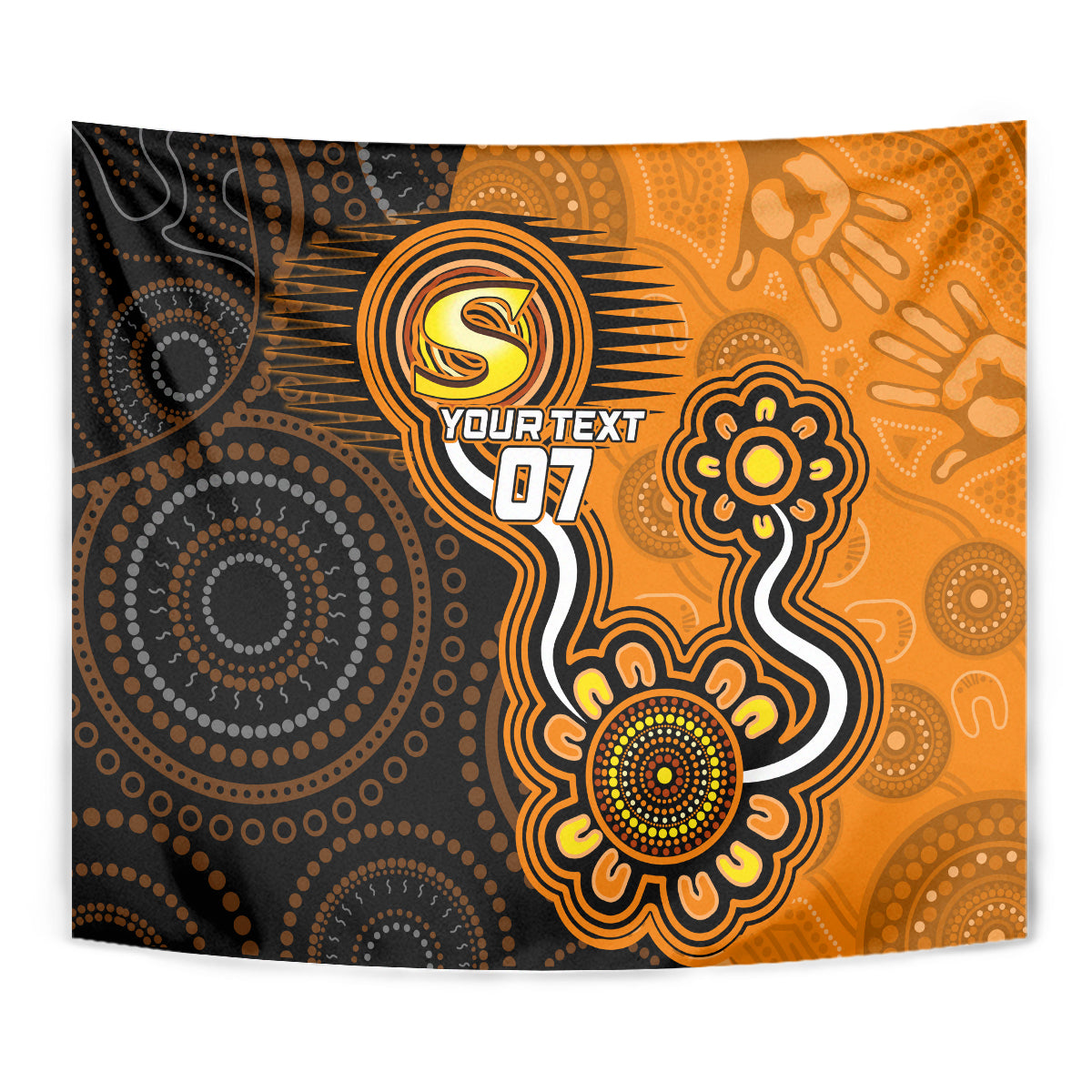 Custom Scorchers Cricket Indigenous Tapestry Champions Fire Up - Vibe Hoodie Shop