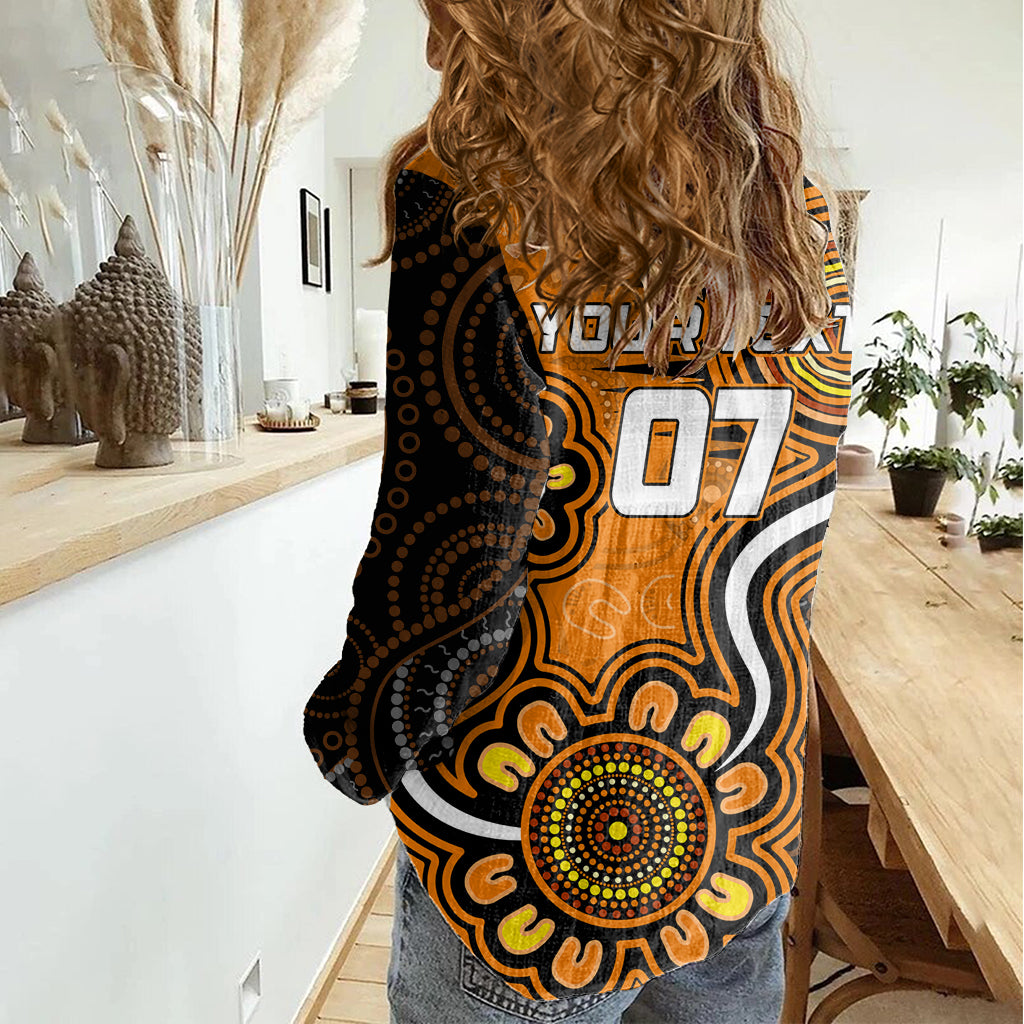 Custom Scorchers Cricket Indigenous Women Casual Shirt Champions Fire Up - Vibe Hoodie Shop