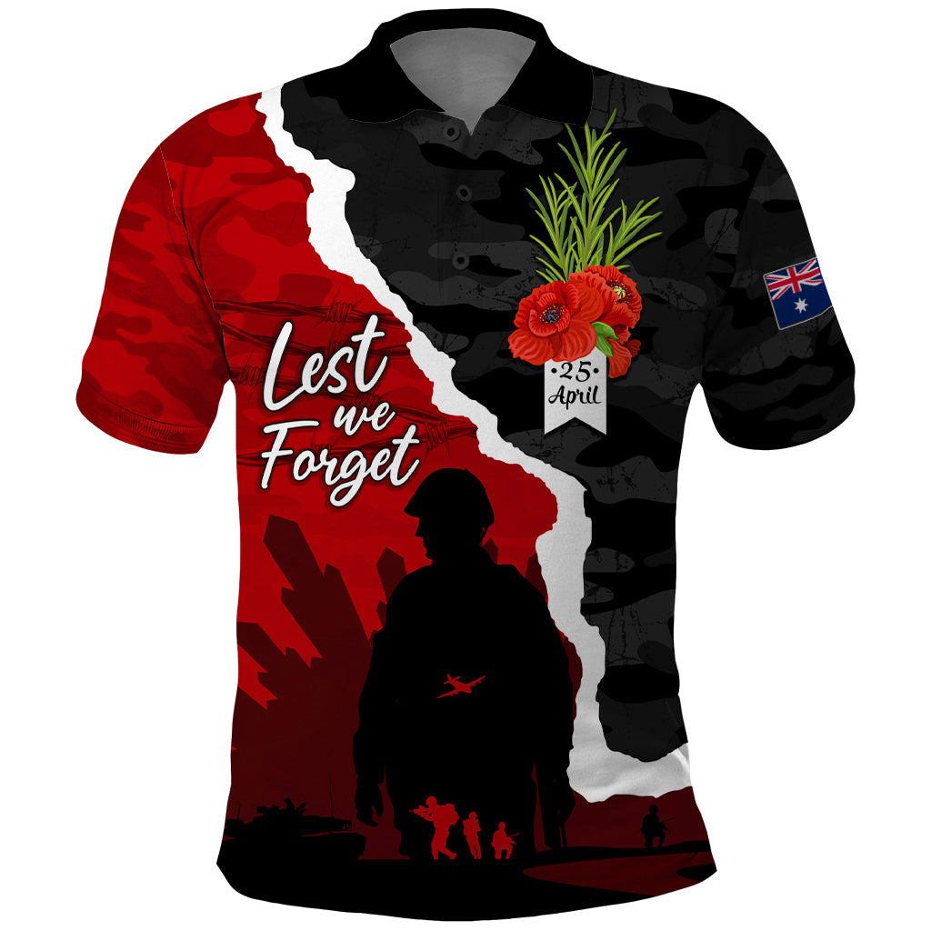 Anzac Day Camouflage Polo Shirt Ode of Remembrance - Vibe Hoodie Shop