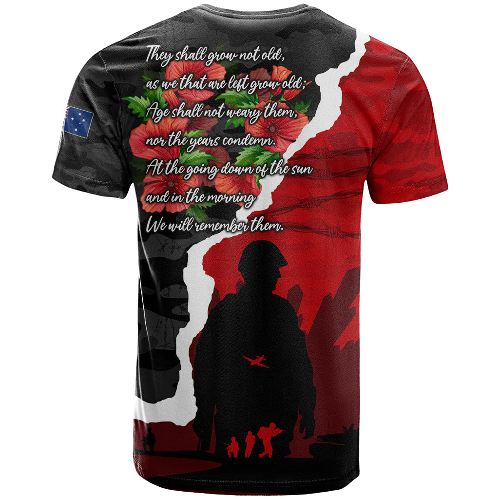 Anzac Day Camouflage T Shirt Ode of Remembrance - Vibe Hoodie Shop