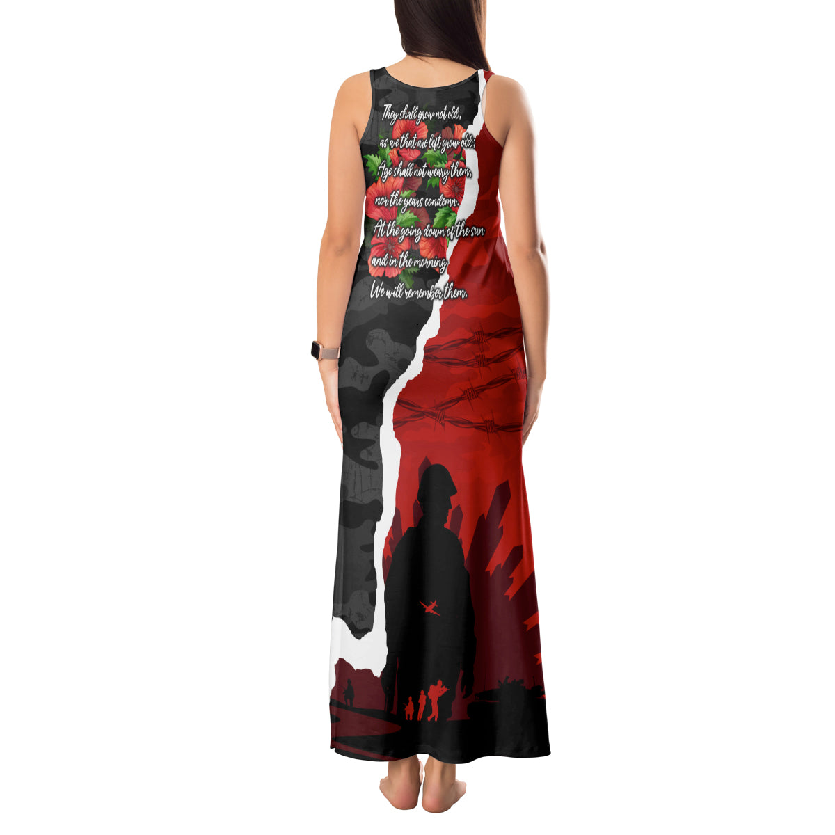 Anzac Day Camouflage Tank Maxi Dress Ode of Remembrance