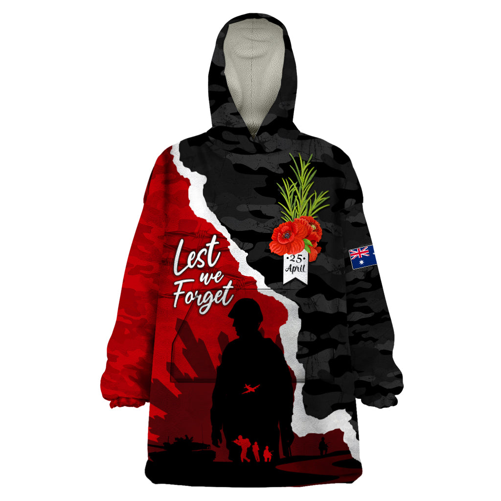 Anzac Day Camouflage Wearable Blanket Hoodie Ode of Remembrance - Vibe Hoodie Shop