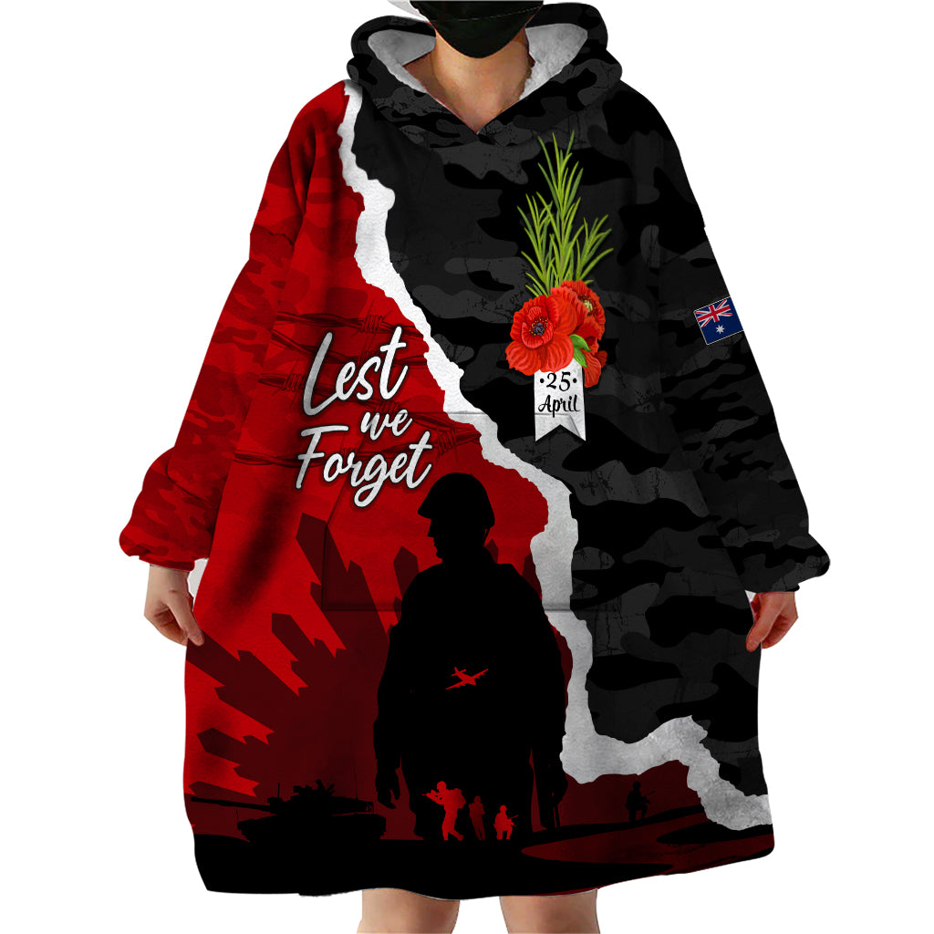 Anzac Day Camouflage Wearable Blanket Hoodie Ode of Remembrance - Vibe Hoodie Shop