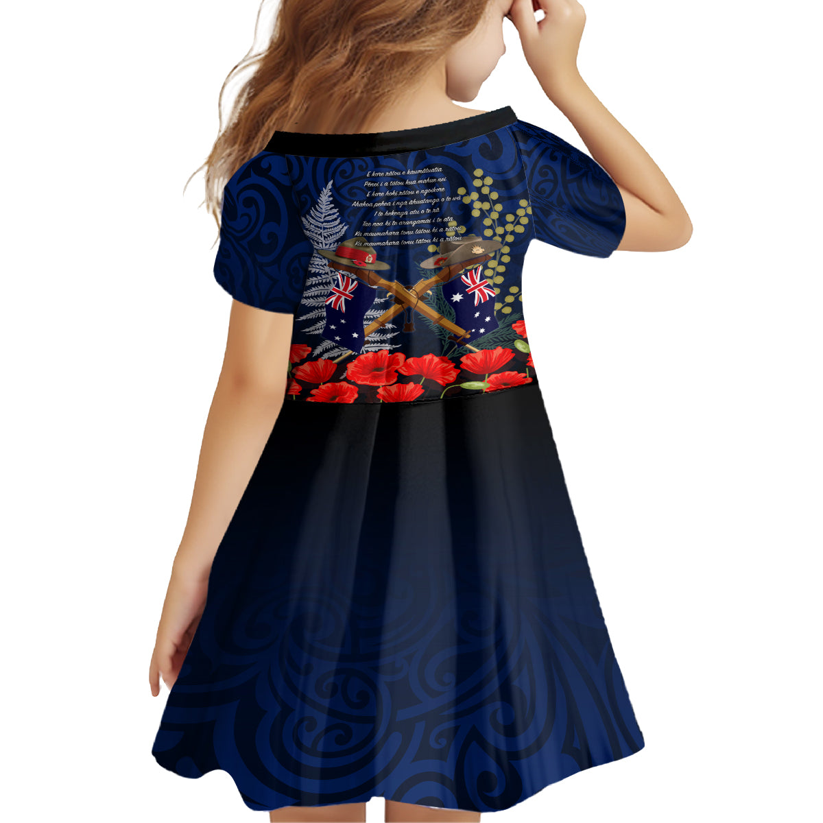 Anzac Day Aussie Mix Maori In Memories Family Matching Long Sleeve Bodycon Dress and Hawaiian Shirt