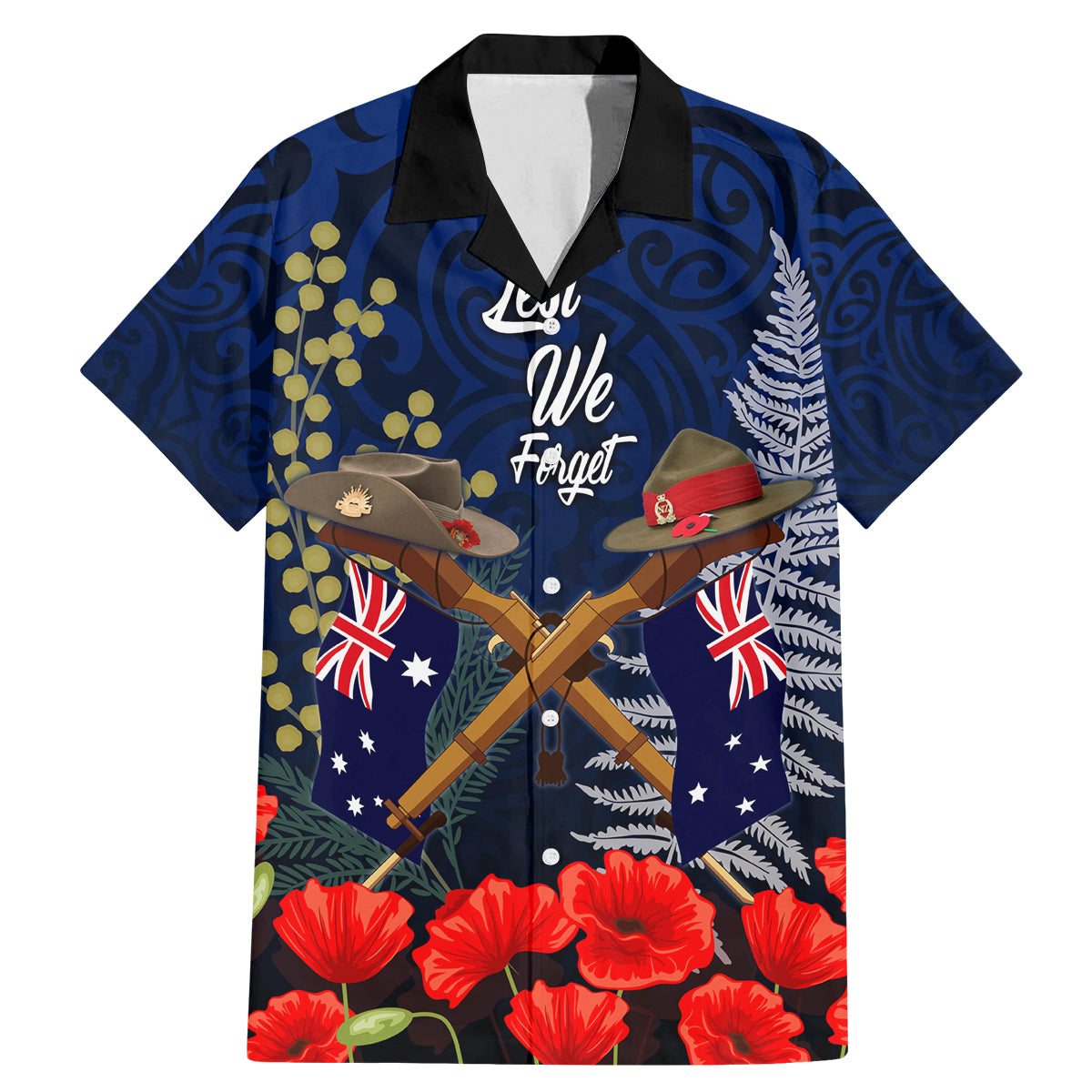 Anzac Day Aussie Mix Maori In Memories Family Matching Mermaid Dress and Hawaiian Shirt