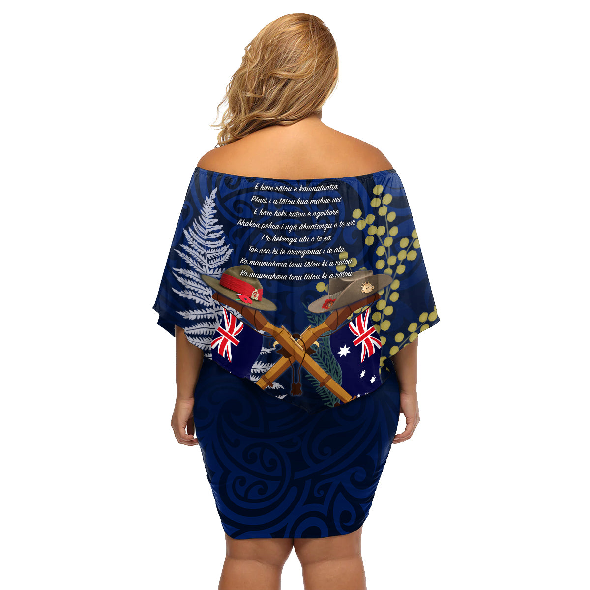 Anzac Day Aussie Mix Maori In Memories Family Matching Off Shoulder Short Dress and Hawaiian Shirt