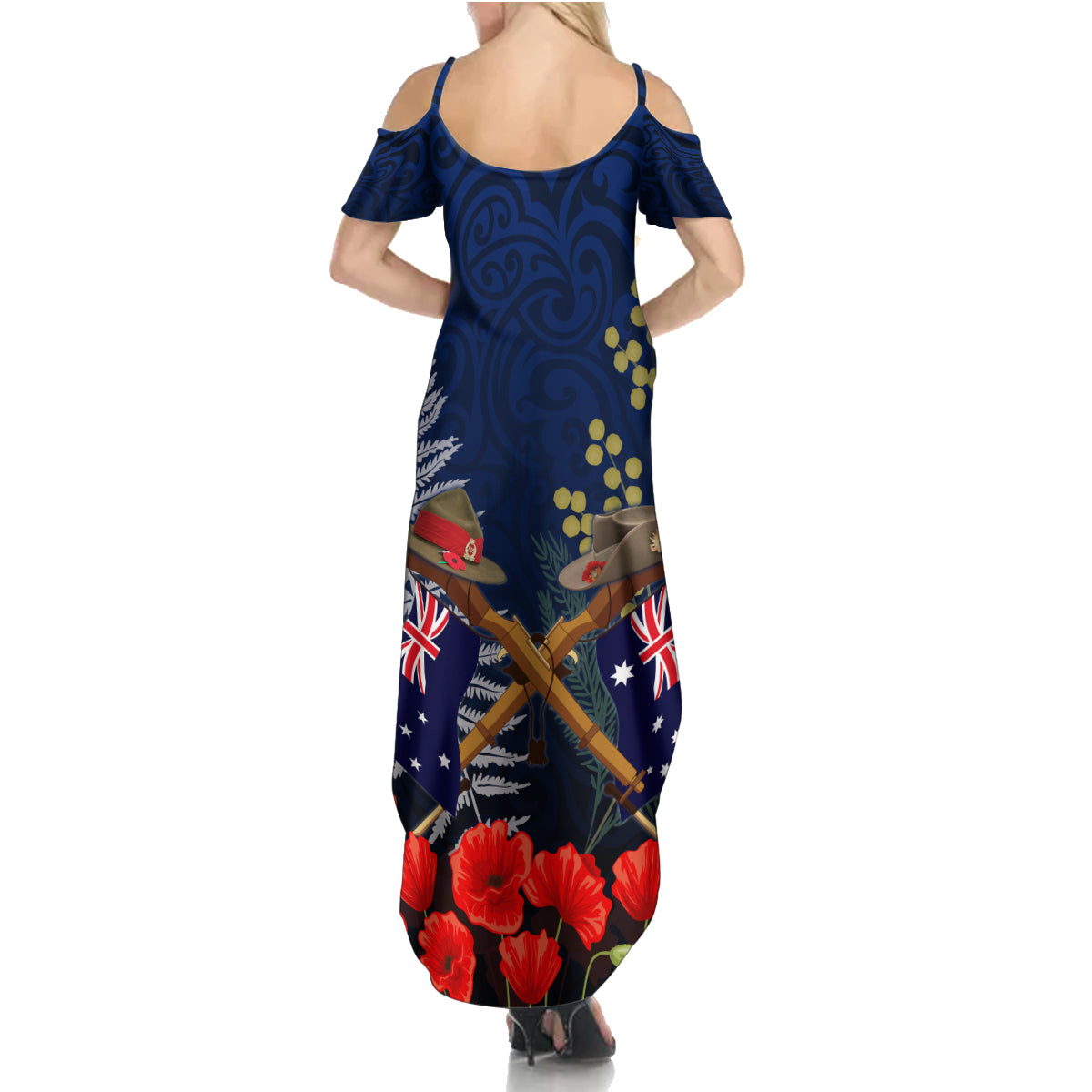 Anzac Day Aussie Mix Maori In Memories Family Matching Summer Maxi Dress and Hawaiian Shirt