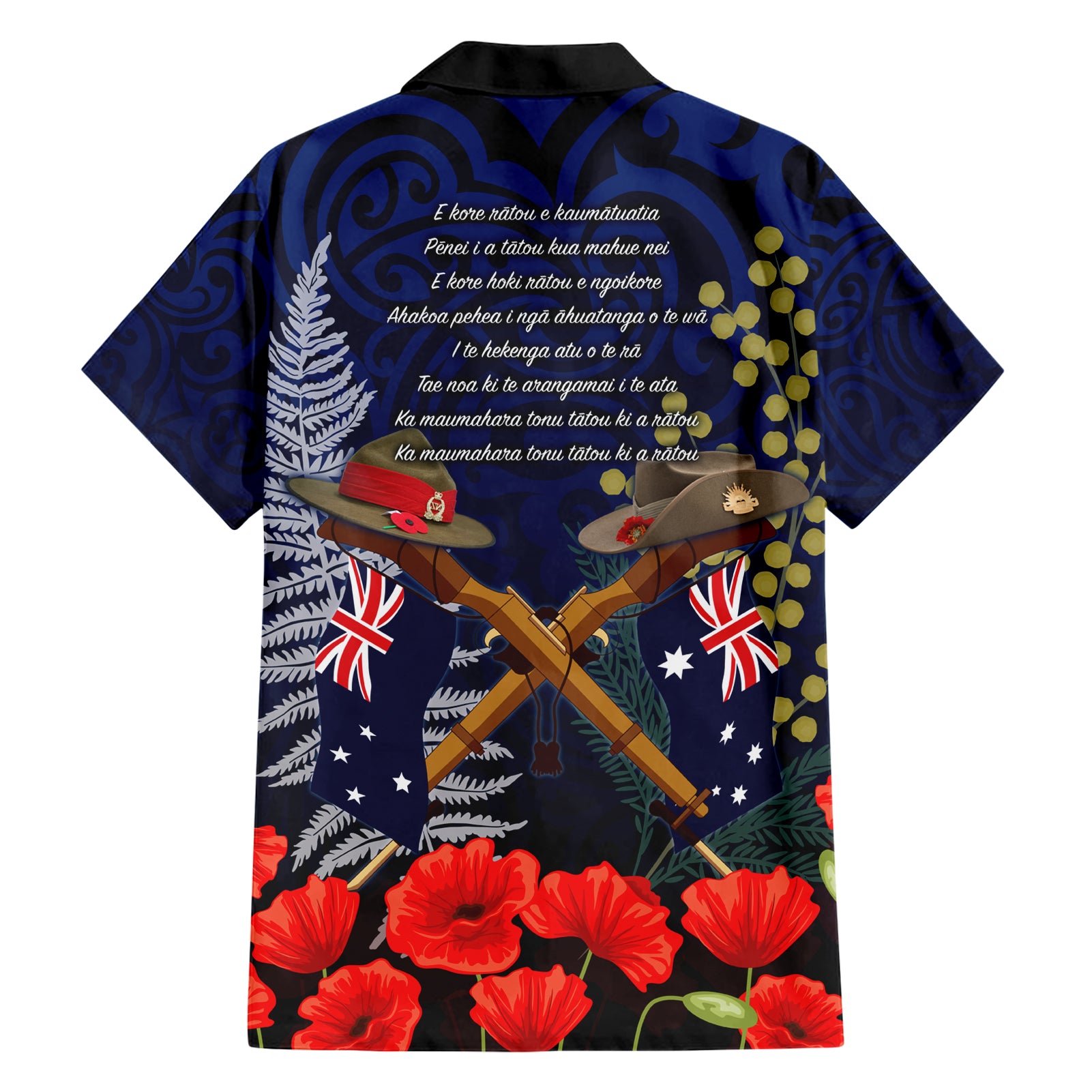 Anzac Day Aussie Mix Maori In Memories Hawaiian Shirt - Vibe Hoodie Shop