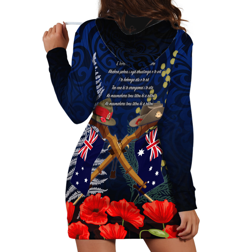 Anzac Day Aussie Mix Maori In Memories Hoodie Dress - Vibe Hoodie Shop