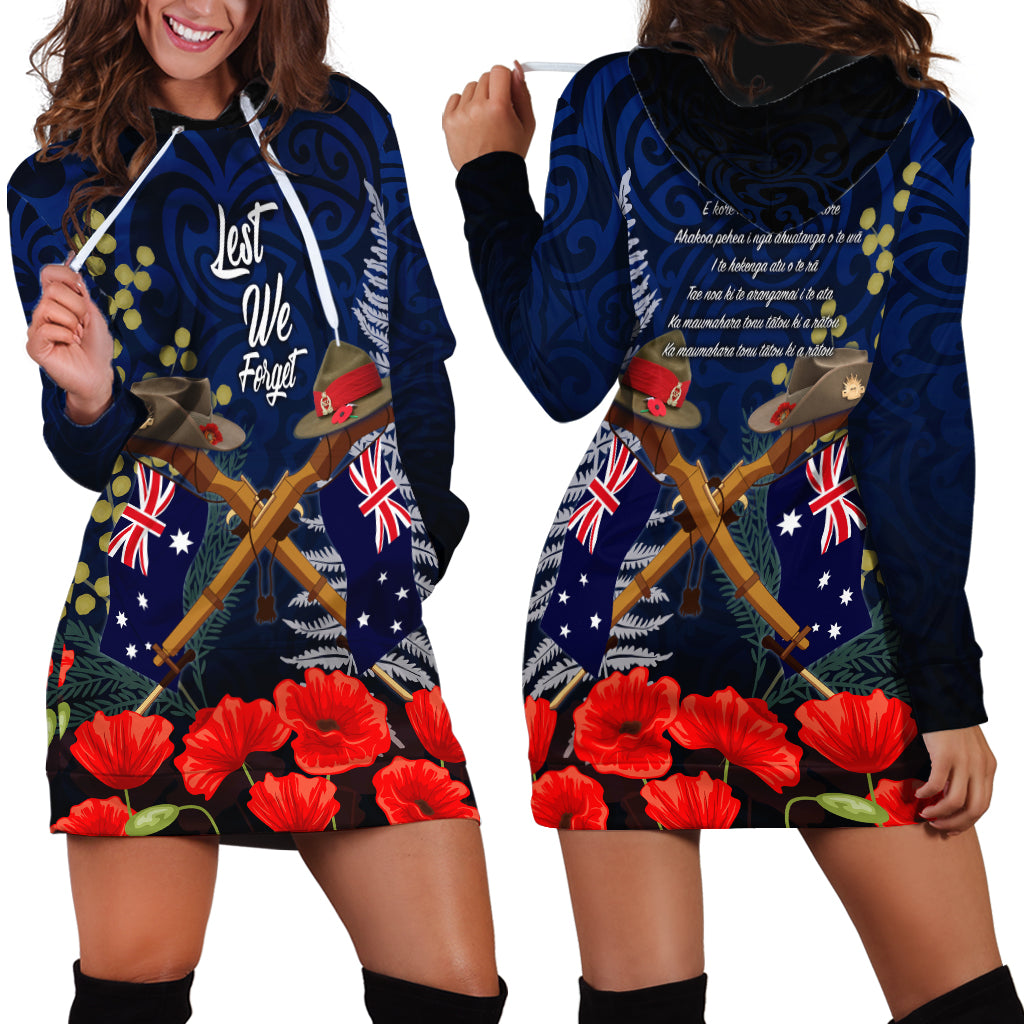 Anzac Day Aussie Mix Maori In Memories Hoodie Dress - Vibe Hoodie Shop