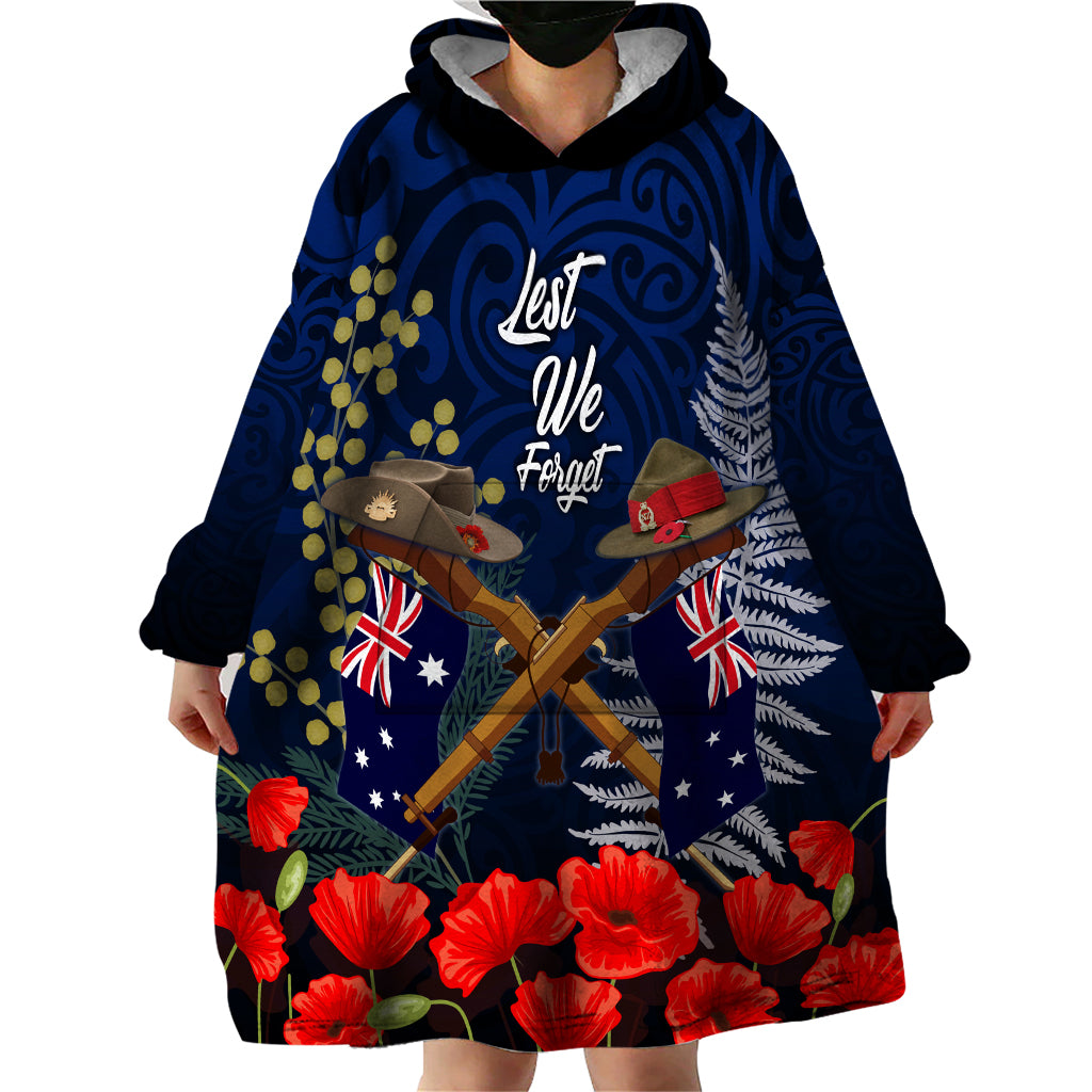 Anzac Day Aussie Mix Maori In Memories Wearable Blanket Hoodie - Vibe Hoodie Shop