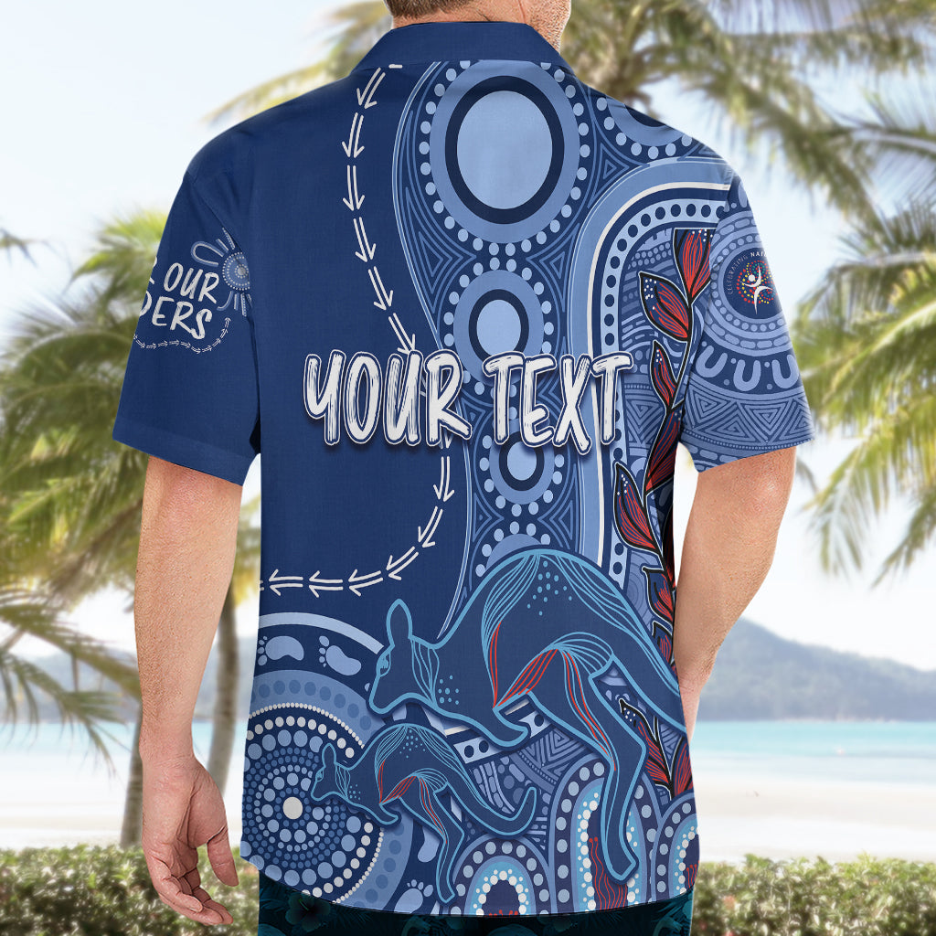 Personalised State Of Origin NAIDOC 2023 Hawaiian Shirt Kangaroo Mix Vines - Blues Style - Vibe Hoodie Shop