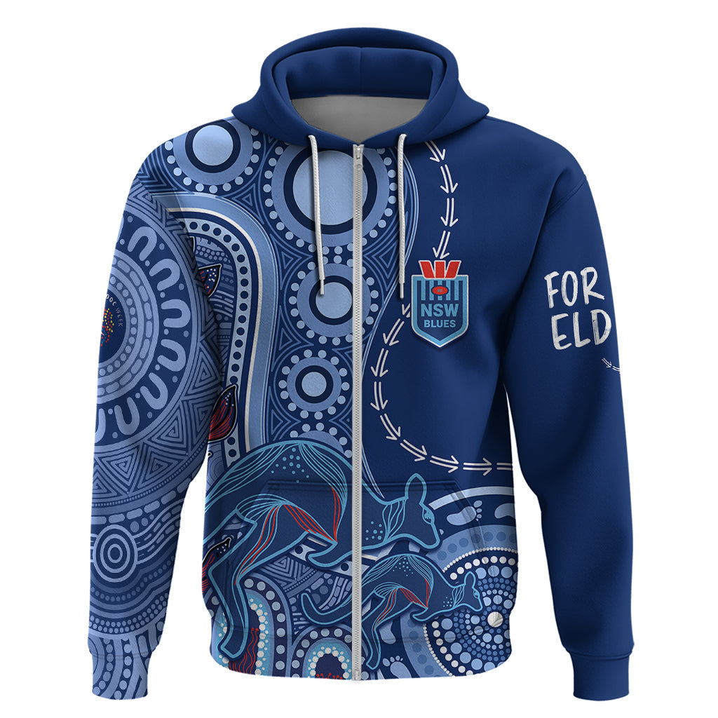 Personalised State Of Origin NAIDOC 2023 Hoodie Kangaroo Mix Vines - Blues Style LT7 - Vibe Hoodie Shop