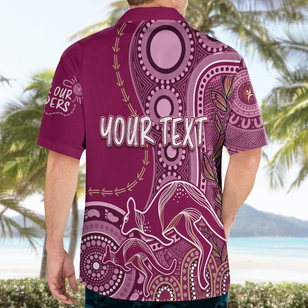 Personalised State Of Origin NAIDOC 2023 Hawaiian Shirt Kangaroo Mix Vines - Maroons Style - Vibe Hoodie Shop