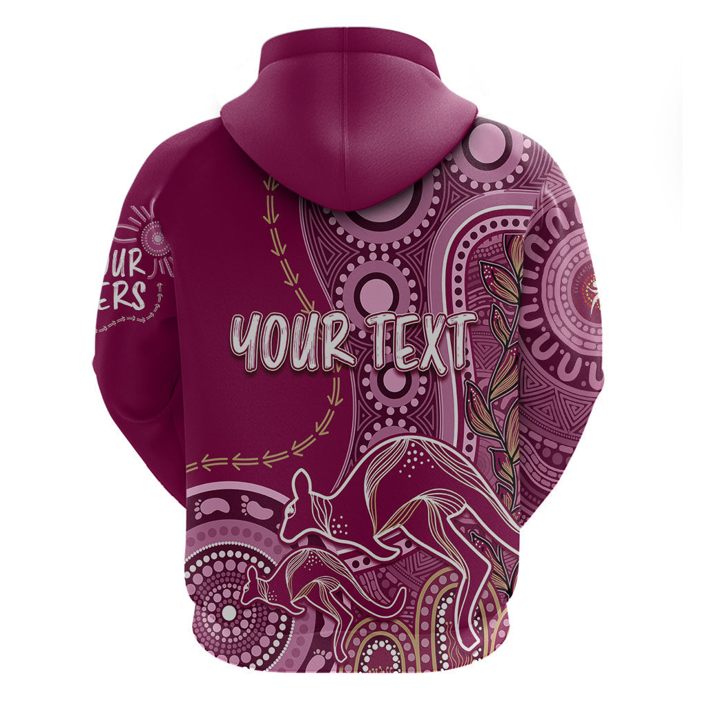 Personalised State Of Origin NAIDOC 2023 Hoodie Kangaroo Mix Vines - Maroons Style LT7 - Vibe Hoodie Shop