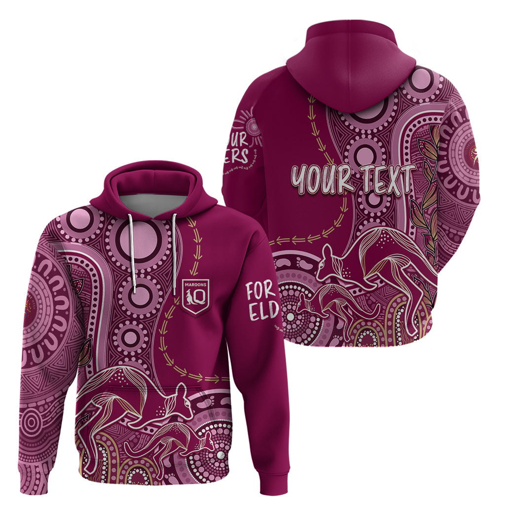 Personalised State Of Origin NAIDOC 2023 Hoodie Kangaroo Mix Vines - Maroons Style LT7 - Vibe Hoodie Shop