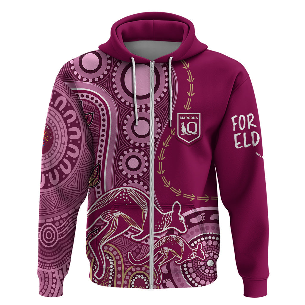 Personalised State Of Origin NAIDOC 2023 Hoodie Kangaroo Mix Vines - Maroons Style LT7 - Vibe Hoodie Shop