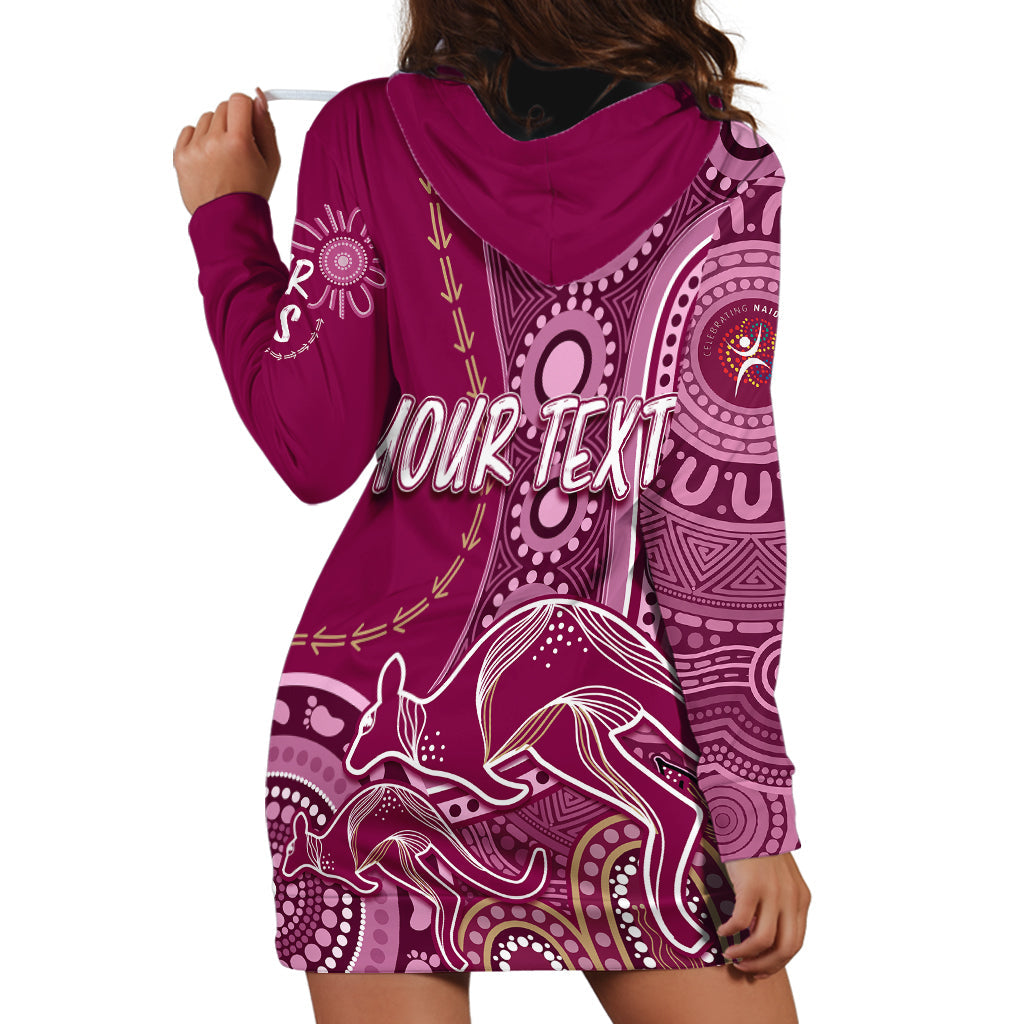 Personalised State Of Origin NAIDOC 2023 Hoodie Dress Kangaroo Mix Vines - Maroons Style - Vibe Hoodie Shop