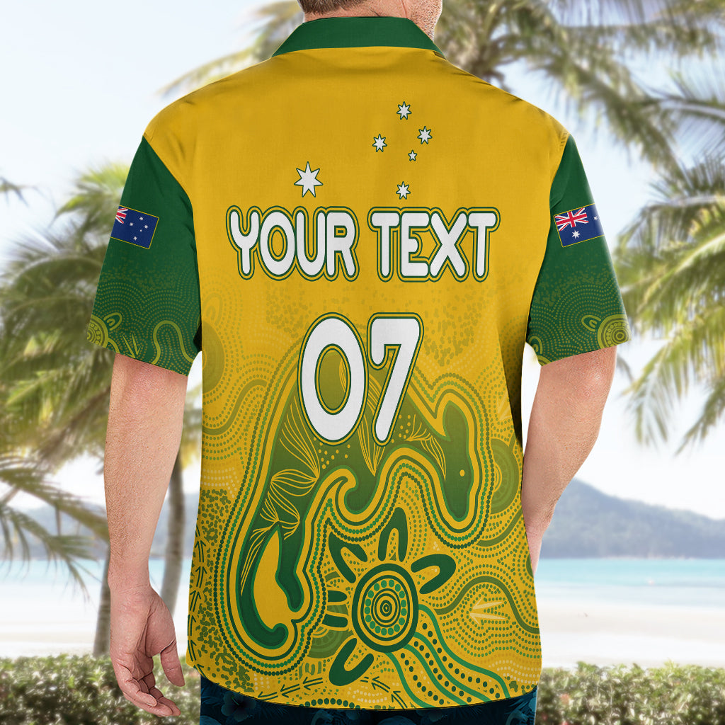 Personalised Australia Soccer Indigenous Hawaiian Shirt Women World Cup 2023 Matildas Gradient Ver. - Vibe Hoodie Shop