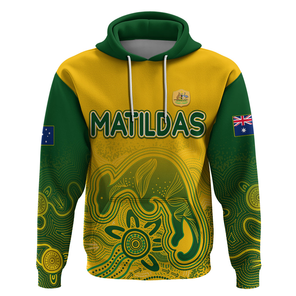 Personalised Australia Soccer Indigenous Hoodie Women World Cup 2023 Matildas Gradient Ver. LT7 - Vibe Hoodie Shop
