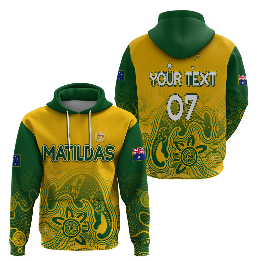 Personalised Australia Soccer Indigenous Hoodie Women World Cup 2023 Matildas Gradient Ver. LT7 - Vibe Hoodie Shop